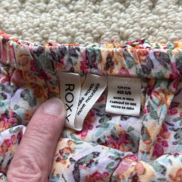 Roxy Women’s Another Day Floral Off-the-shoulder Romper Size Small - Picture 9 of 11